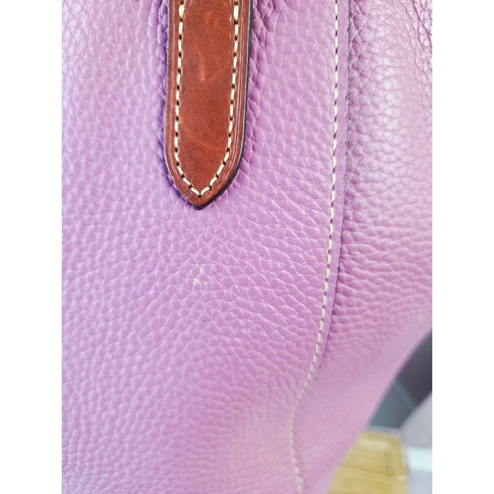Dooney & Bourke Maxine Tote Pebble Leather Tote Orchid Purple Pink Zip Top Bag